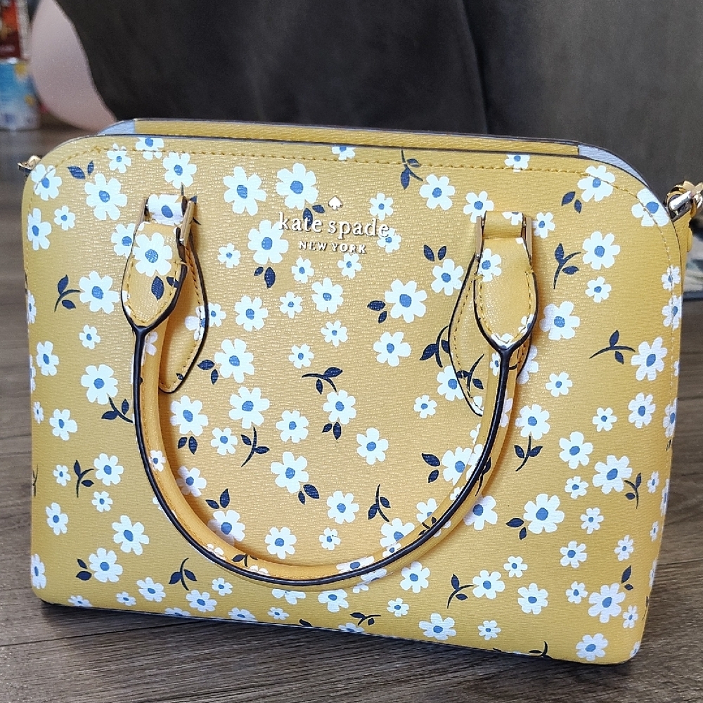 Kate Spade Yellow Floral Satchel - Picture 3 of 13